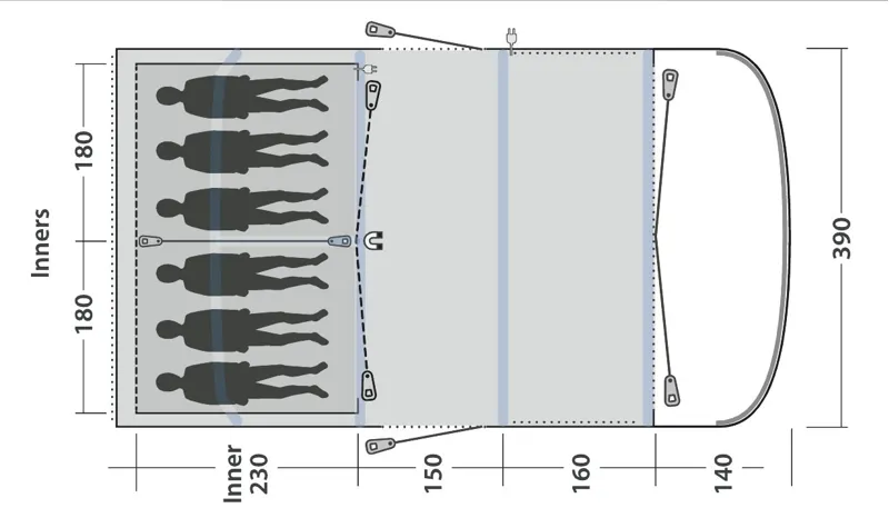 Outwell Hayward Lake 6ATC Inflatable Tent-4